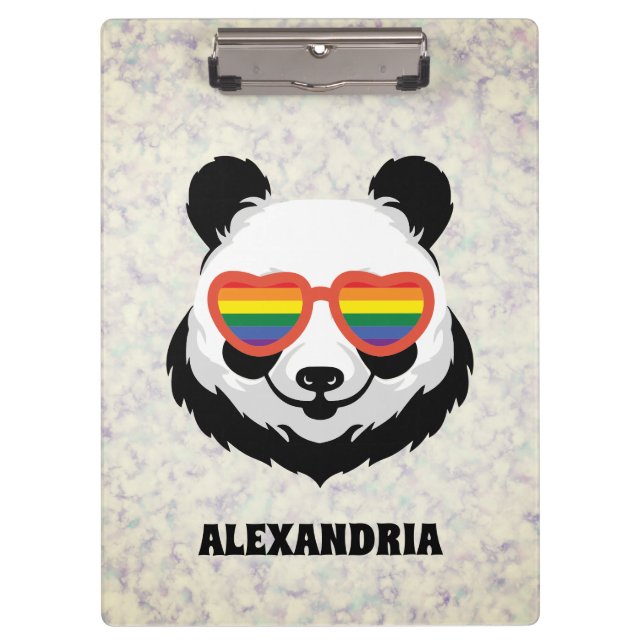 Porte-bloc Cute Ours Panda | Arc en ciel | LGBTQ (Devant)