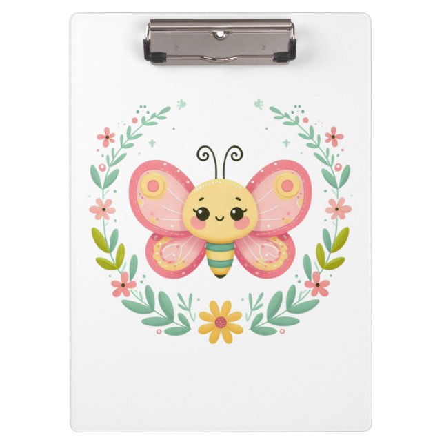 Porte-bloc Cute, ressort/papillon (Devant)