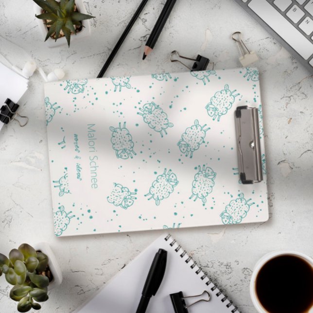 Porte-bloc Cute Sheep – Whimsical Seamless Pattern (Créateur téléchargé)