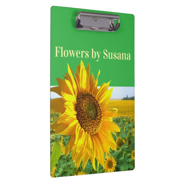 Porte-bloc Cute Sunflowers Floral Florist Clipboard  (Swatch)