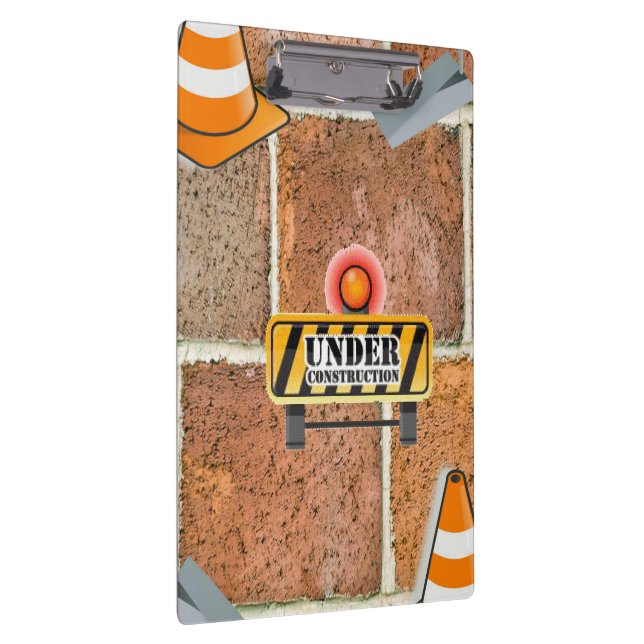 Porte-bloc Cute Under Construction Clipboard  (Swatch)
