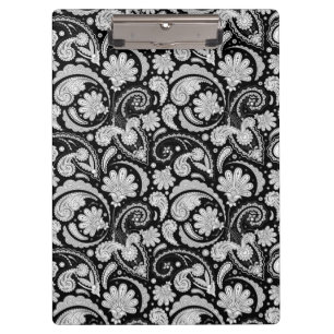 Porte-bloc Cute vintage noir blanc paisley motif