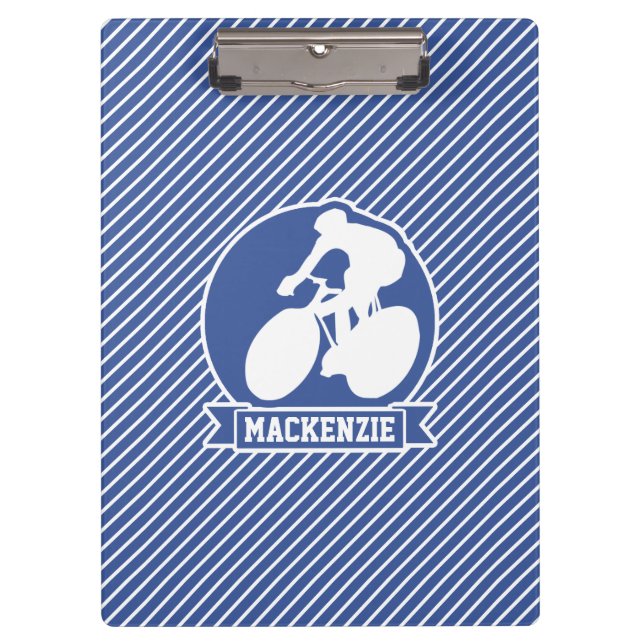 Porte-bloc Cyclisme; Bleu & Blancs, Sports (Devant)