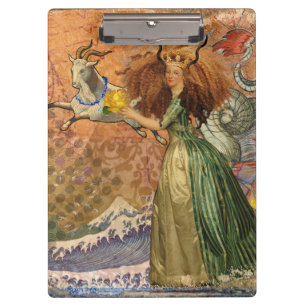 Porte-bloc Dame de la Renaissance Capricorne Fantaisie Vintag