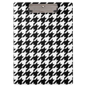 Porte-bloc Damier pied-de-poule noir et blanc