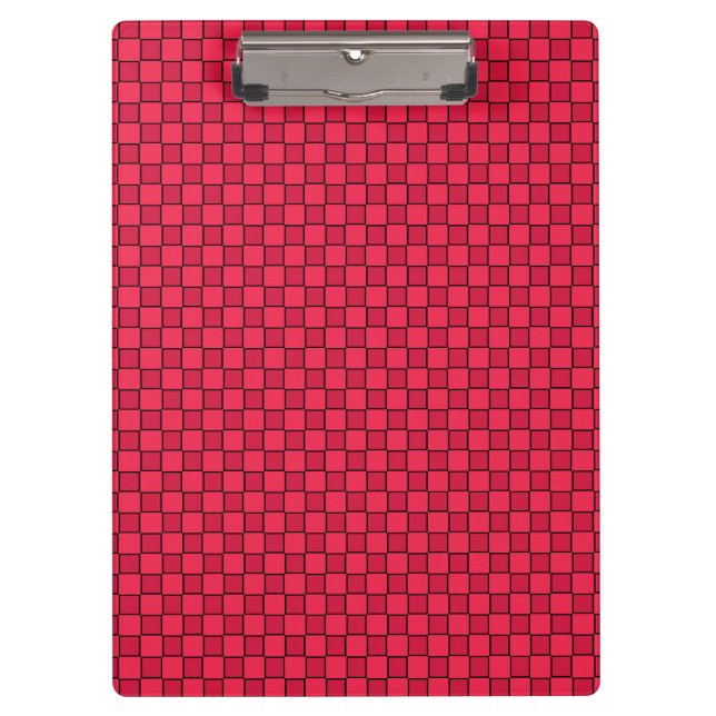 Porte-bloc Damier Rouge Noir (Devant)