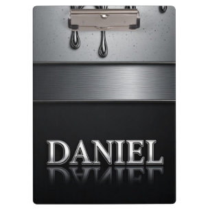 Porte-bloc Daniel Nom avec Métal Liquide qui Dégouline