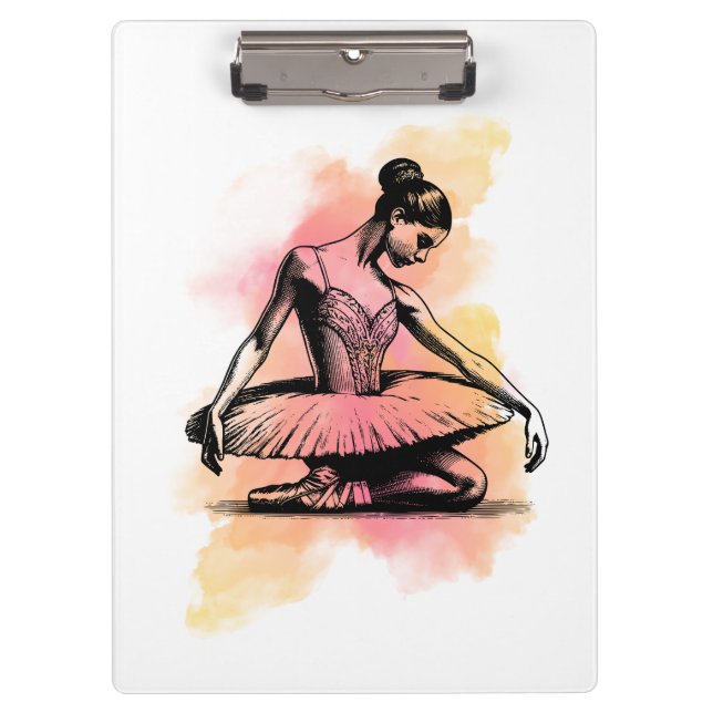 Porte-bloc Danseuse de ballet dansant en couleur  (Devant)