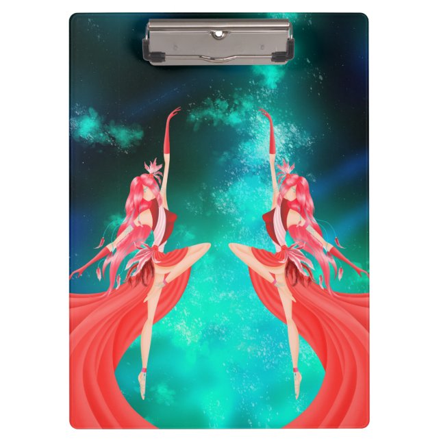 Porte-bloc Danseuse Rose Ciel Nocturne (Devant)