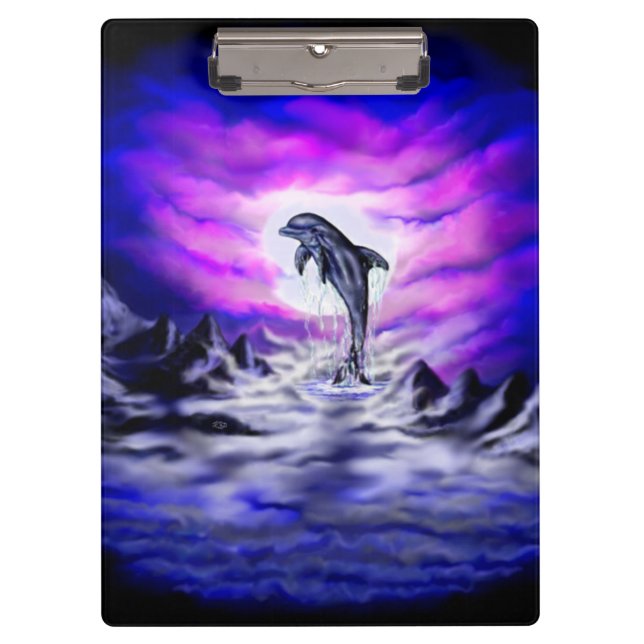 Porte-bloc Dauphin clair de lune (Devant)