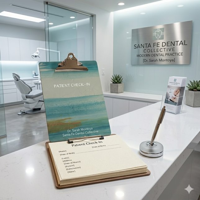 Porte-bloc de bureau de dentiste en turquoise de S (Créateur téléchargé)