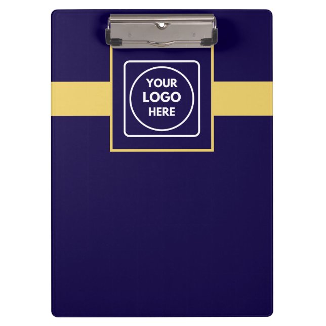 Porte-bloc de bureau Pro Logo Or Bleu Foncé (Devant)