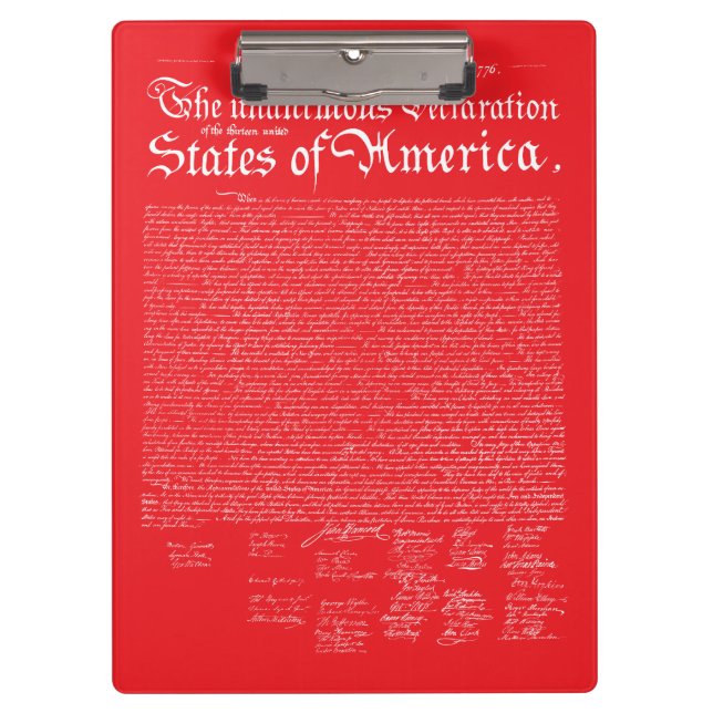 Porte-bloc Déclaration d'indépendance des États-Unis (Devant)