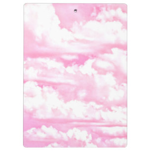 Porte-bloc Décor Clair Rose Élégant Nuages