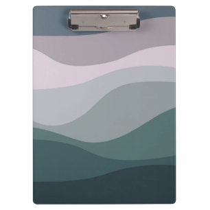 Porte-bloc Décor de vagues de style rétro violet et turquoise