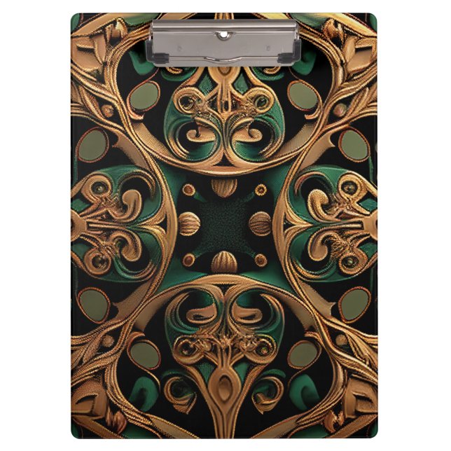 Porte-bloc Décoration Motif en bronze vert (Devant)