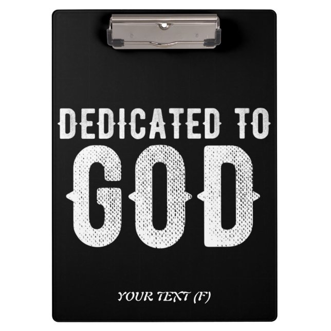 PORTE-BLOC DÉDIÉ À DIEU COOL PERSONNALISABLE TEXTE BLANC (Devant)