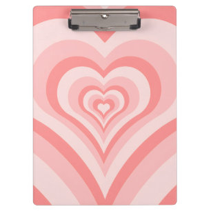 Porte-bloc Dégradé de cœur rose – Amour de fille mignon
