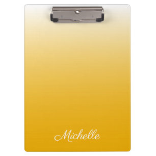 Porte-bloc dégradé personnalisé ombre jaune