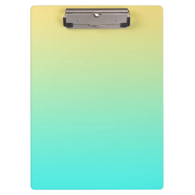 Porte-bloc Dégradé simple pastel jaune turquoise (Devant)