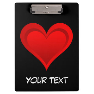 Porte-bloc Dégradés ROUGE AMOUR COEUR + votre texte & idées