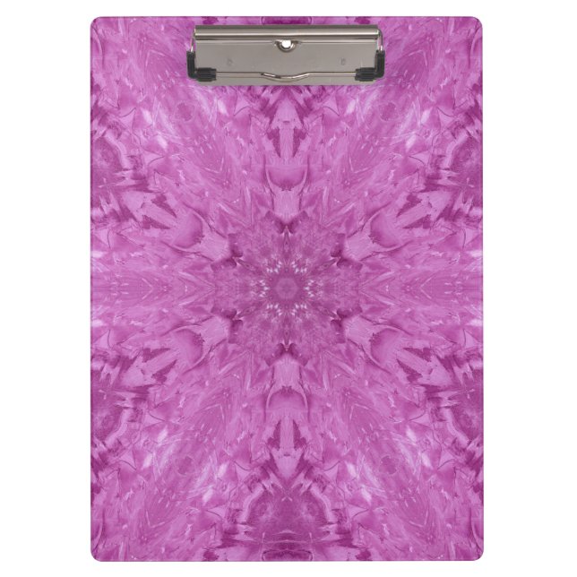 Porte-bloc Dentelle féminine rose Kaleidoscope Flocon de neig (Devant)