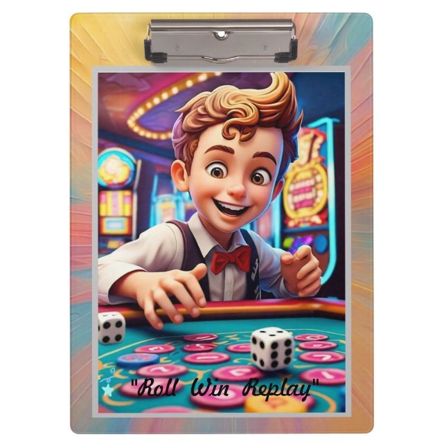 Porte-bloc "Dés en 3D" (Devant)