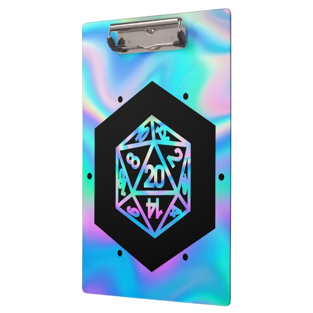 Porte-bloc Dés RPG | Holo Imaginaire Retro Tabletop PnP Gamer (Gauche)