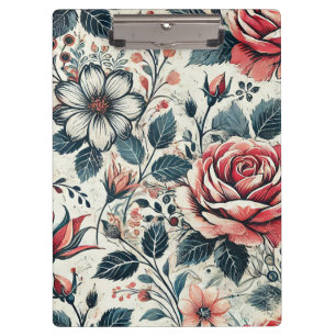 Porte-bloc Design Abstrait de fleurs roses. Motif avec