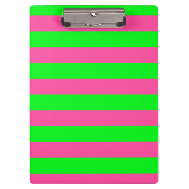 Porte-bloc Design de bandes rose et verte (Devant)