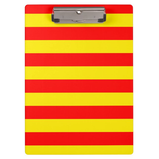 Porte-bloc Design de bandes rouge et jaune (Devant)