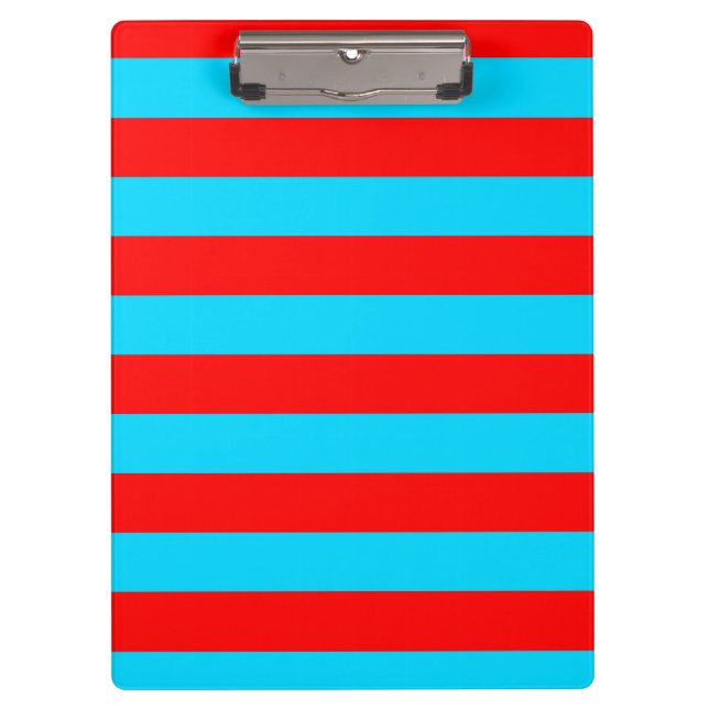Porte-bloc Design de bandes rouges et bleues (Devant)