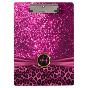 Porte-bloc Design de Parties scintillant noir et rose vif