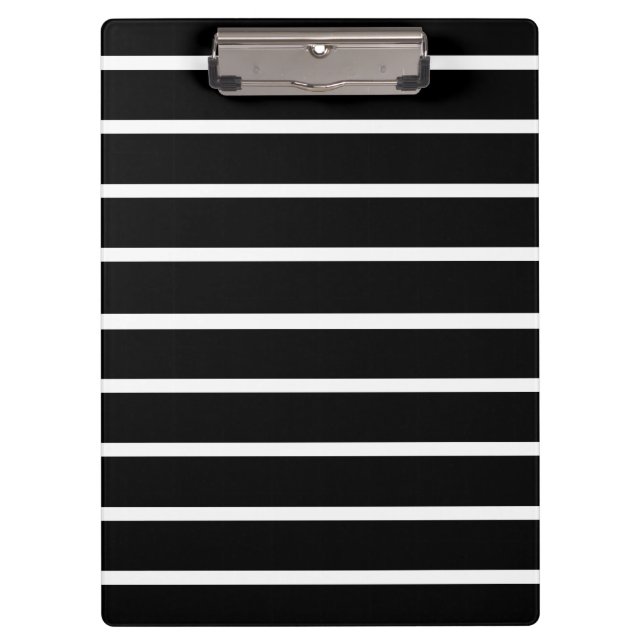 Porte-bloc Design en bandes noir et blanc (Devant)