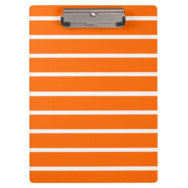 Porte-bloc Design en bandes orange et blanc (Devant)