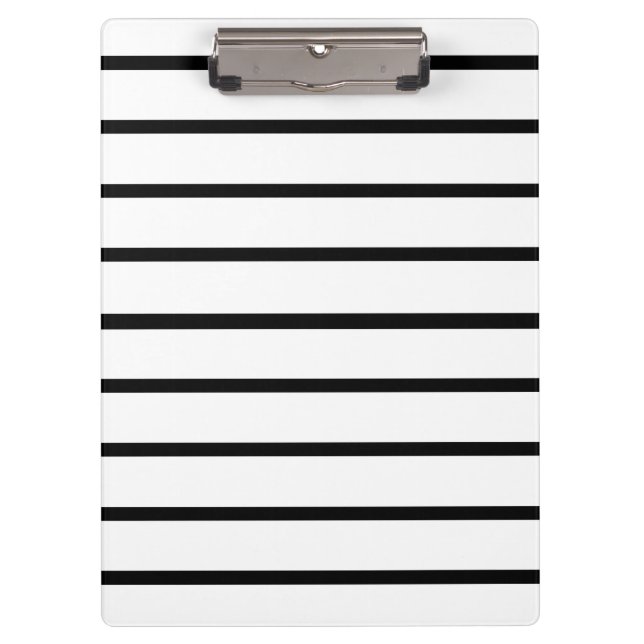 Porte-bloc Design en rayures blanches et noires (Devant)