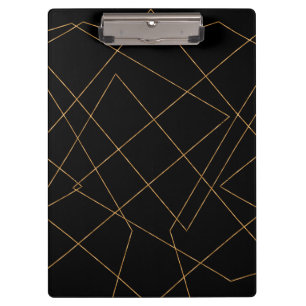 Porte-bloc Design géométrique moderne Gold & Black