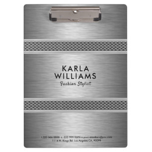 Porte-bloc Design géométrique moderne gris clair métallique