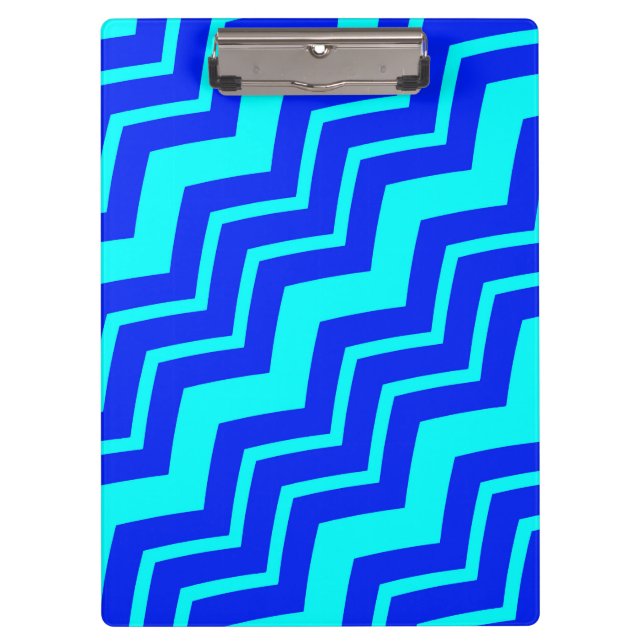 Porte-bloc Design Motif Blue Zig Zag Chevron (Devant)