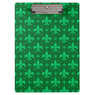 Porte-bloc Design Motif Fleur de lis vert