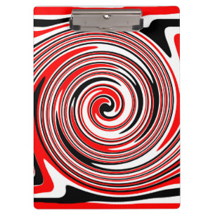 Porte-bloc Design psychédélique rouge blanc et noir