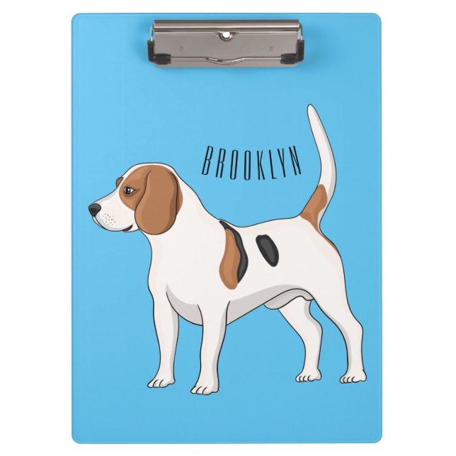 Porte-bloc dessin animé de chien beagle (Devant)