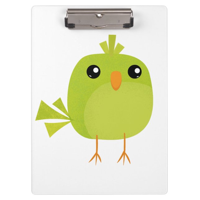 Porte-bloc Dessin animé d'oiseau vert   (Devant)