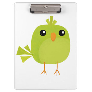 Porte-bloc Dessin animé d'oiseau vert mignon