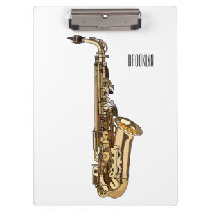 Porte-bloc dessin animé saxophone
