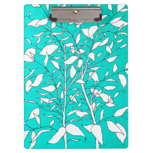 Porte-bloc Dessin au trait de plante d'arbre de Ficus Fond Bl
