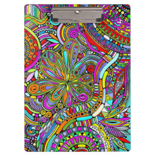 Porte-bloc Dessin d'art fantastique - Fleurs abstraites 1