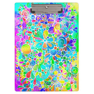 Porte-bloc Dessin d'art fantastique - Fleurs abstraites 2