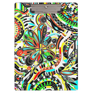 Porte-bloc Dessin d'art fantastique - Fleurs abstraites 3