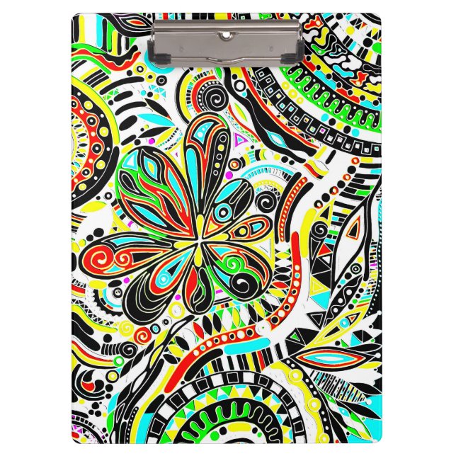 Porte-bloc Dessin d'art fantastique - Fleurs abstraites 3 (Devant)